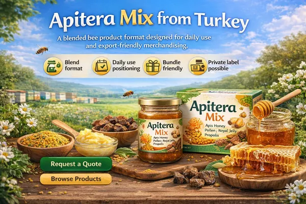 Apitera Mix blended bee product supply from Turkey for importers and distributors